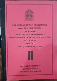 PENJABARAN PERUBAHAN APBKAL SUMBEREJO TH. ANGGARAN 2024